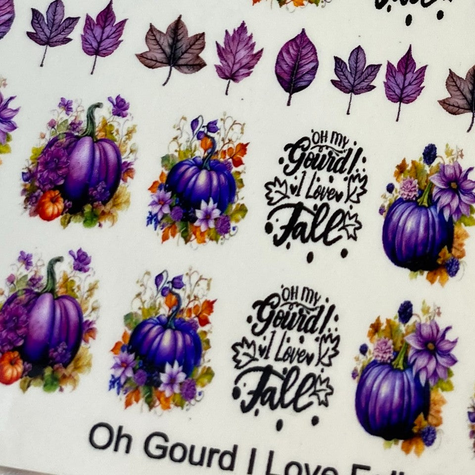 Oh Gourd I Love Fall- Decals For Nails