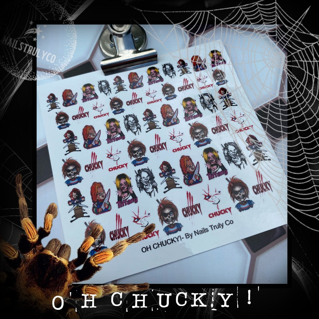 Halloween Horror Decals For Nails- OH CHUCKY!