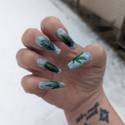 Weed Nail Art Decals -Marijuana Mani