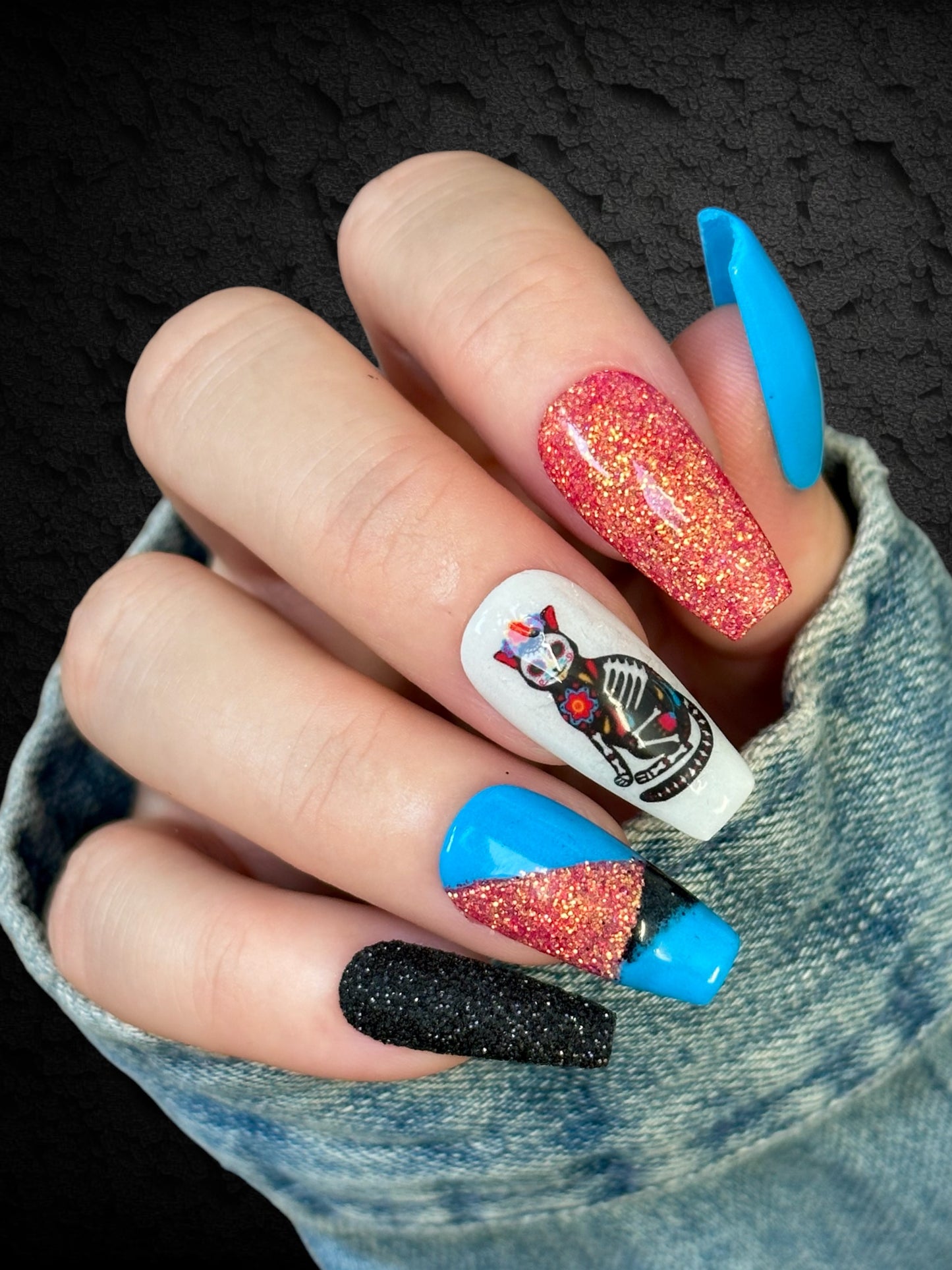 Día de Muertos Sugar Cuties -Halloween Nail Art Decals