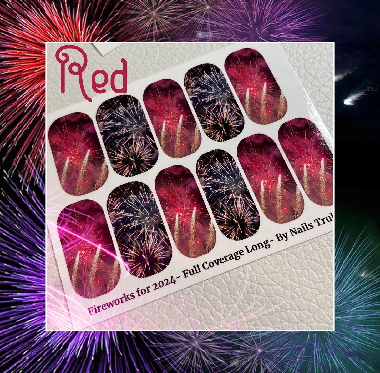 Fireworks for 2024- 5 Sheet Bundle - Med With Red