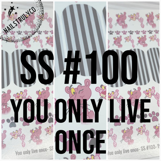 Easy Nail Art At Home -  You only live once- SS #100