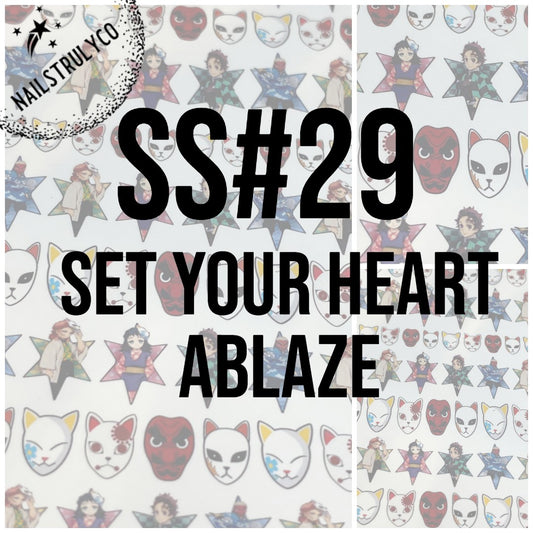 Easy Nail Art At Home - Set Your Heart Ablaze-SS#29