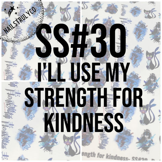 Easy Nail Art At Home - I'll use my strength for kindness- SS#30