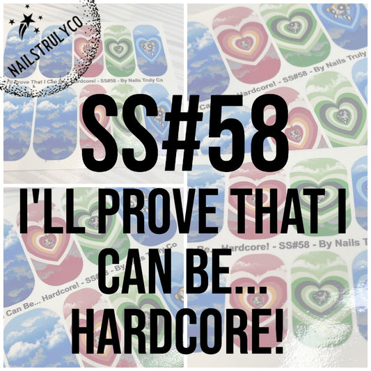 Waterslide Nail Wrap - I'll Prove That I Can Be... Hardcore! - SS#58