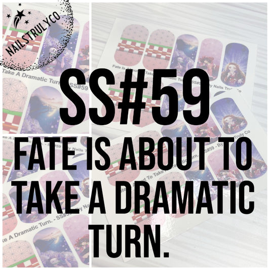 Waterslide Nail Wrap - Fate Is About To Take A Dramatic Turn. - SS#59