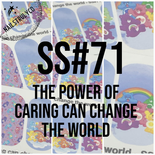 Waterslide Nail Wrap - The power of caring can change the world - SS#71