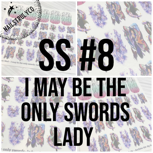 Easy Nail Art At Home - I may be the only swords lady - SS #8