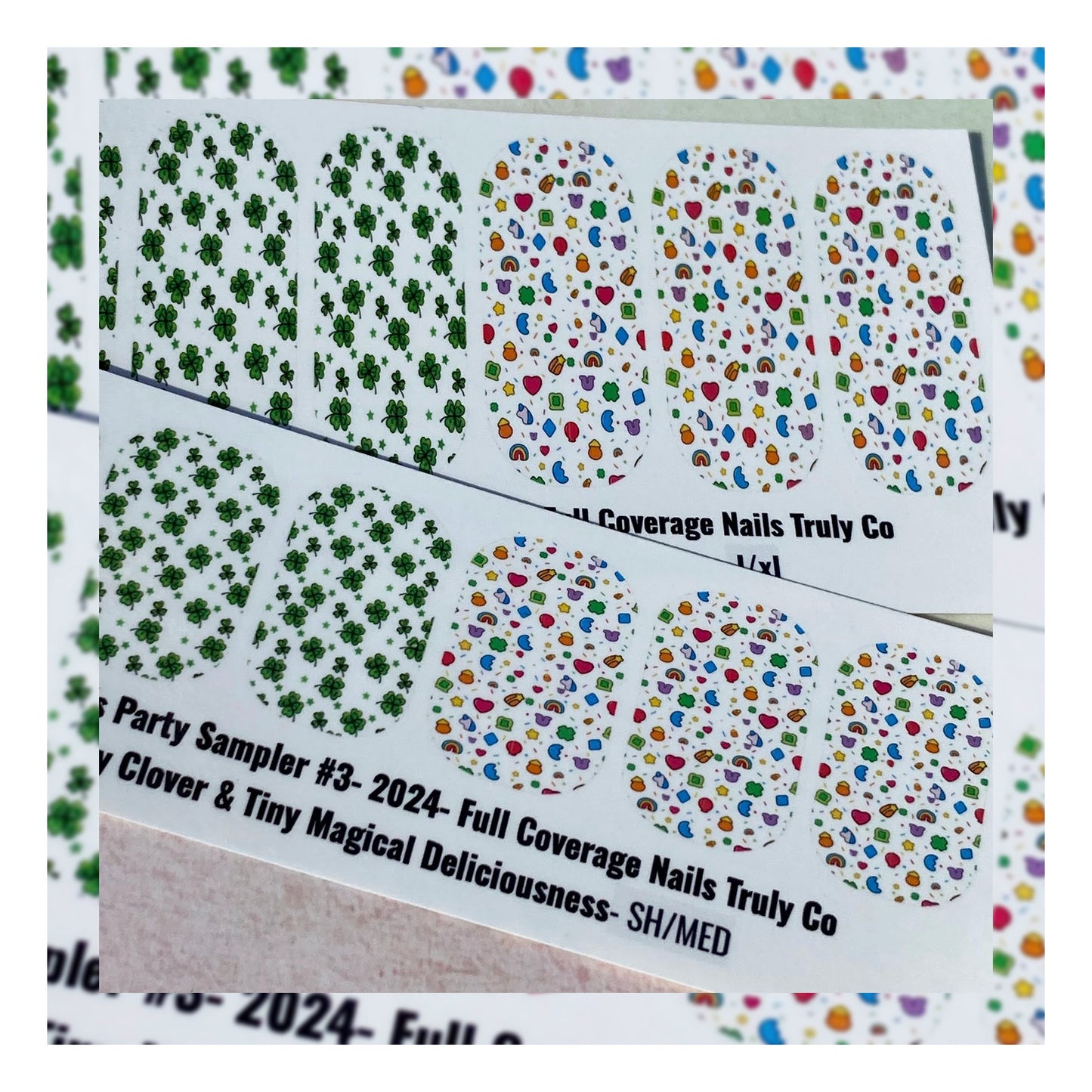 St. Patrick's Day Nail Wrap Decals-St Patrick's Party Sampler #3