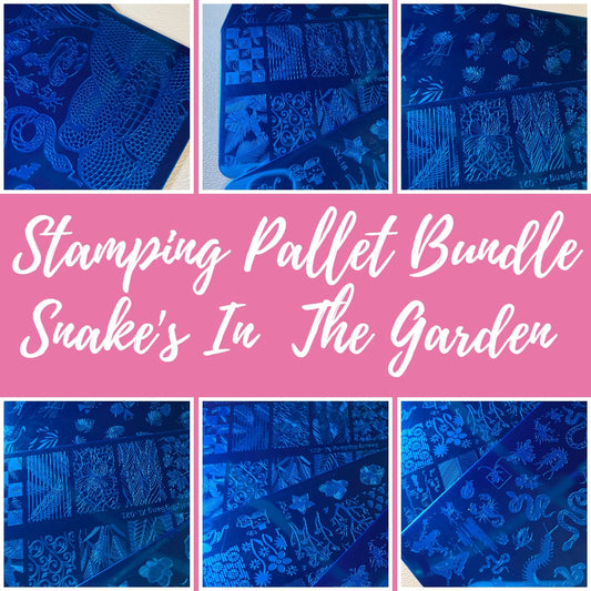 Nail Art Stamping Bundle- Snake's In  The Garden