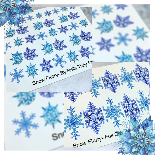 Snow Flurry  Snowflake Decals For Nails