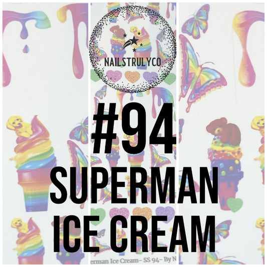 Easy Nail Art At Home -Superman Ice Cream- SS #94