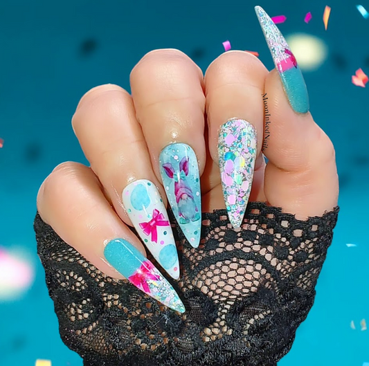 Give Me That Pink And Teal, GNOMIE! - Easter Nail Art Decals