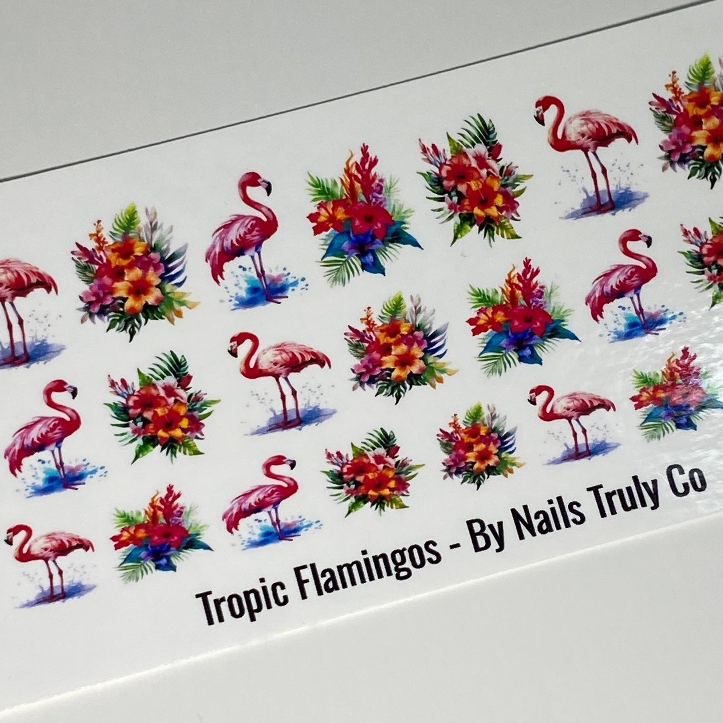 Summer Nails - Short Nail Art- Tropic Flamingos