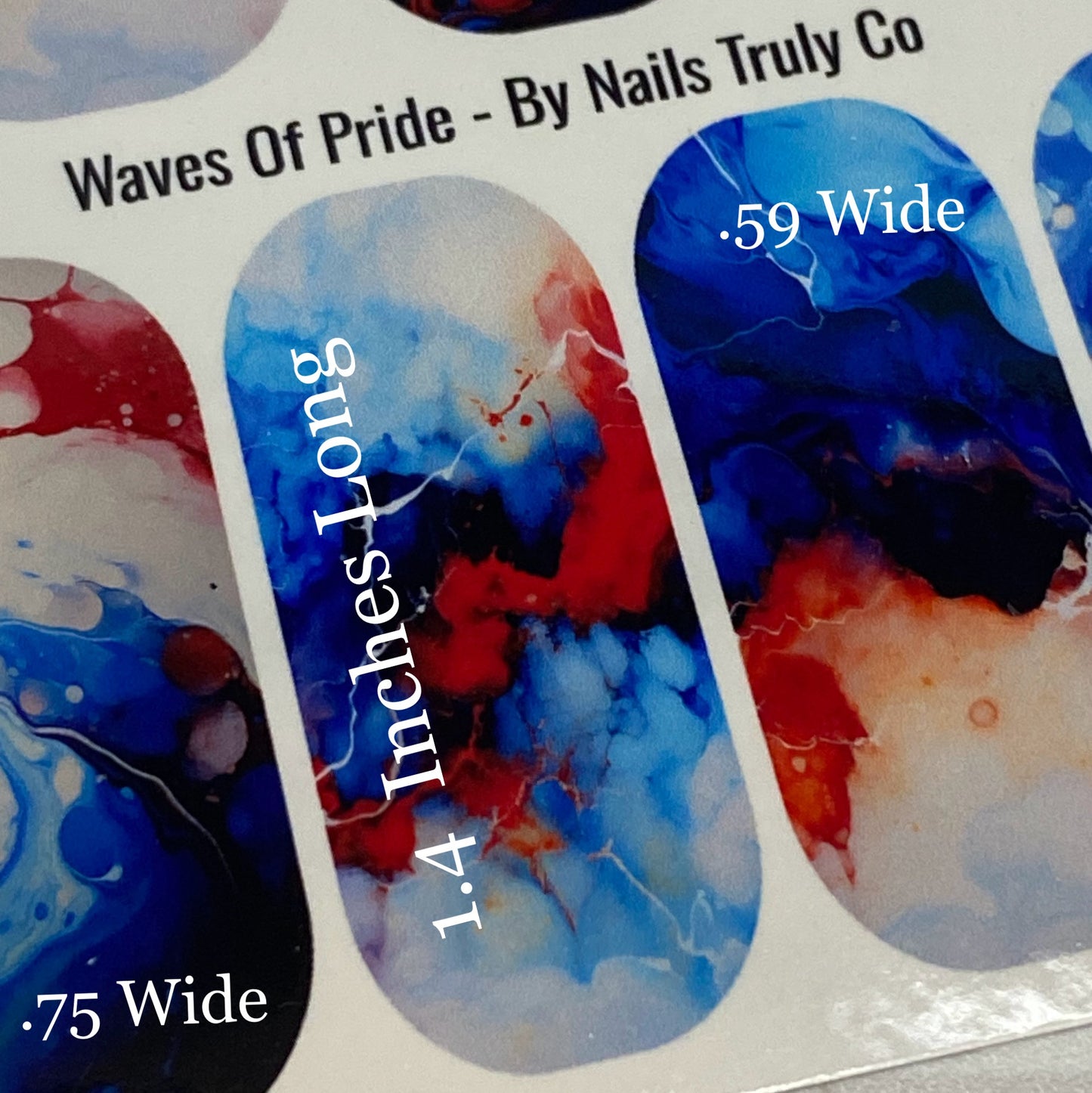 Patriotic Full Coverage Nail Wraps- Waves Of Pride
