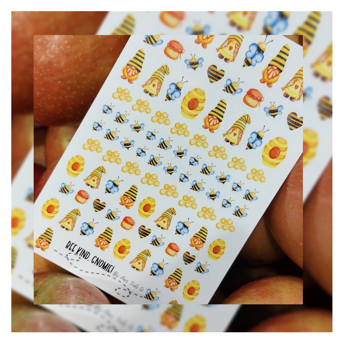 Bee Kind, Gnomie - Decals For Nails
