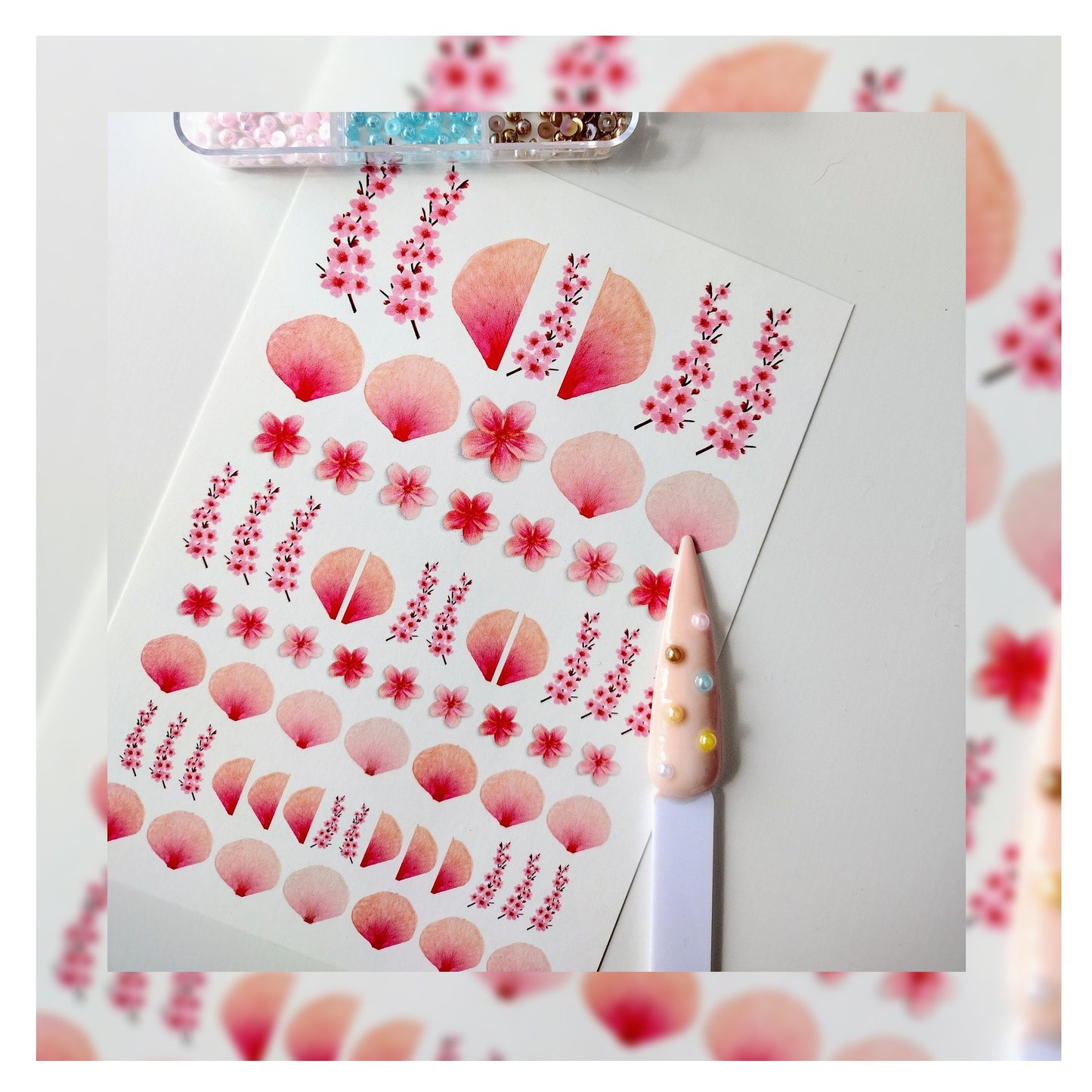 Cherry Blossom Petals DIY Nail Art