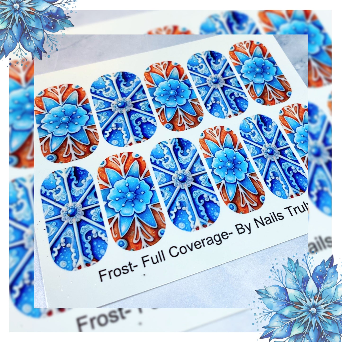 Frost Snowflake Decals For Nails