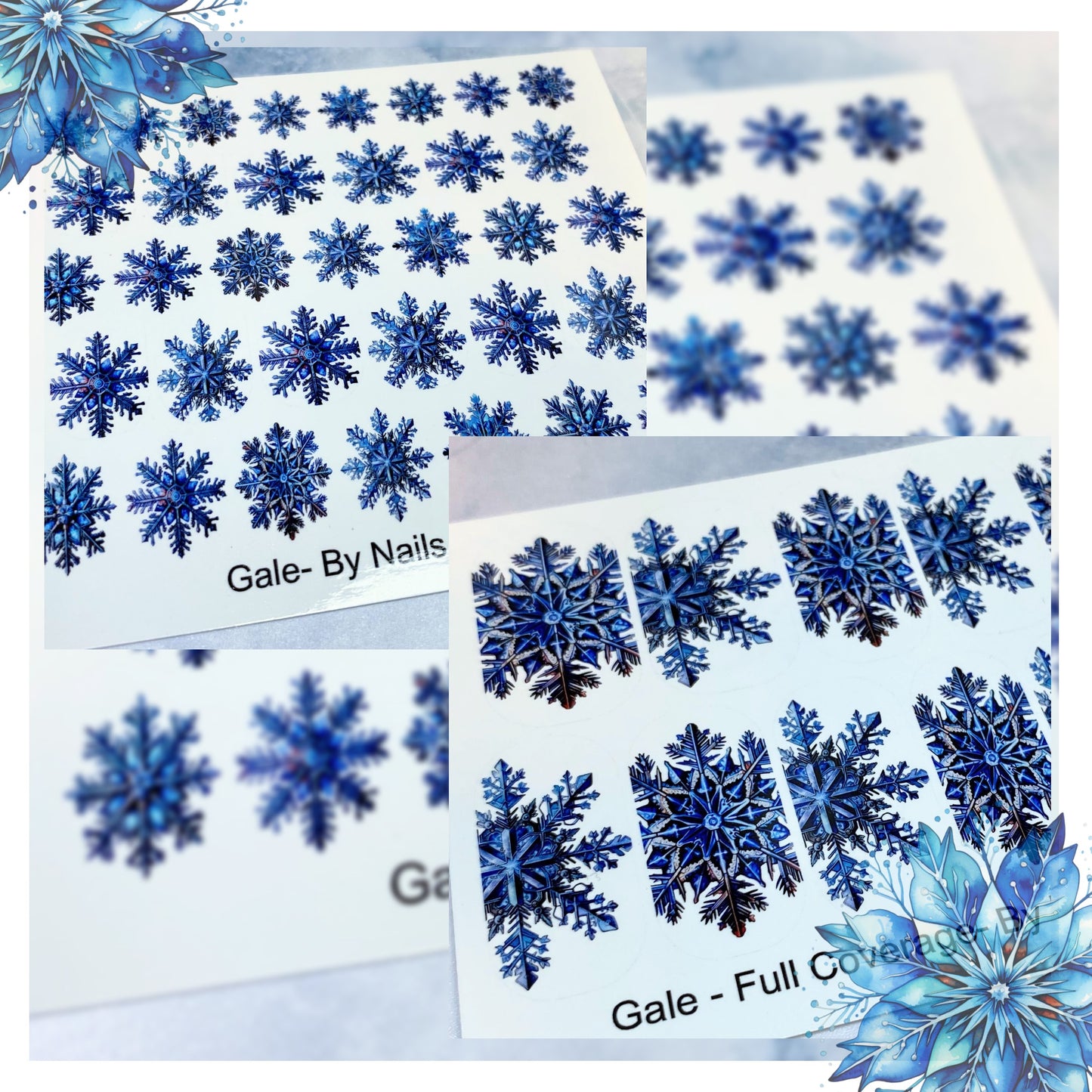 Gale- Snowflake Decals For Nails