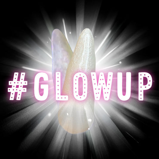 White GLOW Nail Dip Powder- #GlowUp- Nails Truly Co