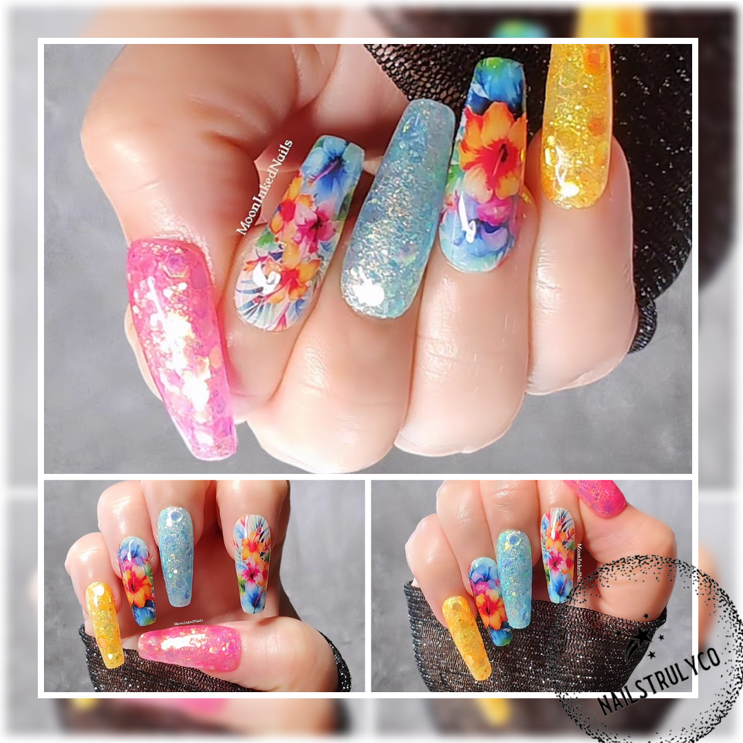 Tropical Nail Art - Maui Gardens