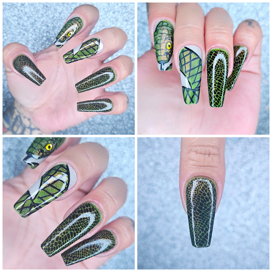 Snake Your Groove Thing! -  Full Coverage- Decals For Nails