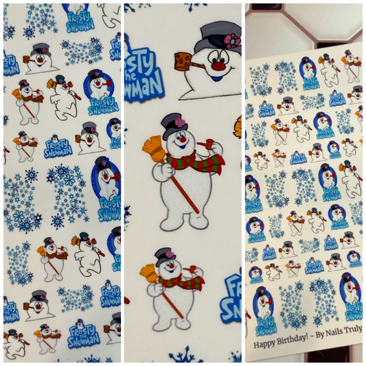 Snowman Nail Art| Christmas Movie |Happy Birthday!