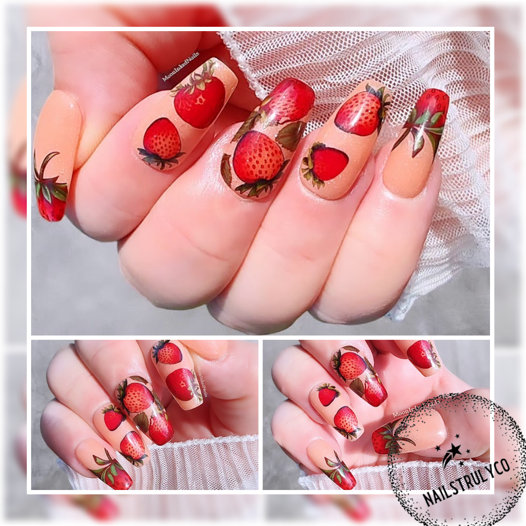 Summer Nails - Fruit Berries Nail Art Decals - Strawberry Dreams