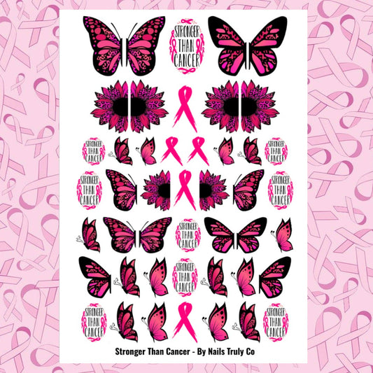 Awareness Nails | Breast Cancer  | Stronger Than Cancer