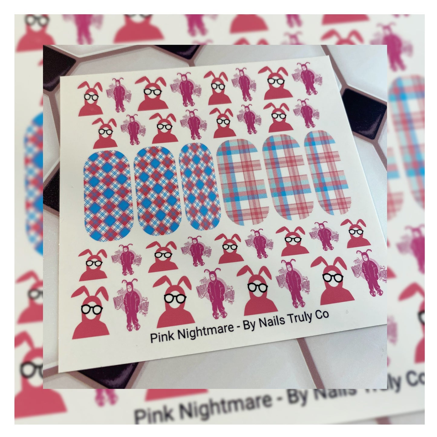 Pink Nightmare - Christmas Decals For Nails