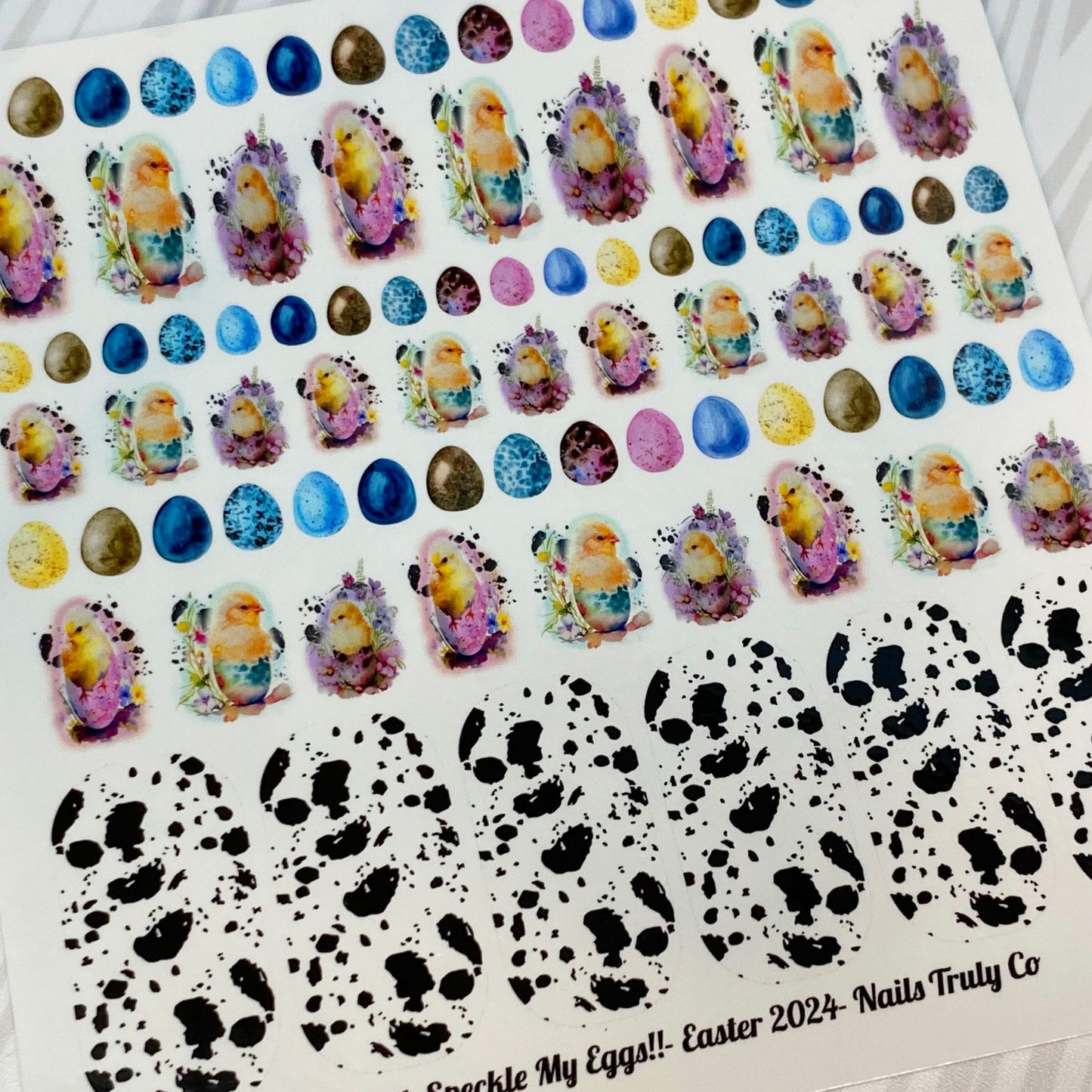 Well, Speckle My Eggs!! - Nail Art Mani Sheet
