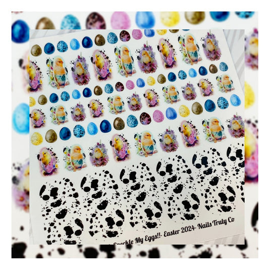 Well, Speckle My Eggs!! - Nail Art Mani Sheet