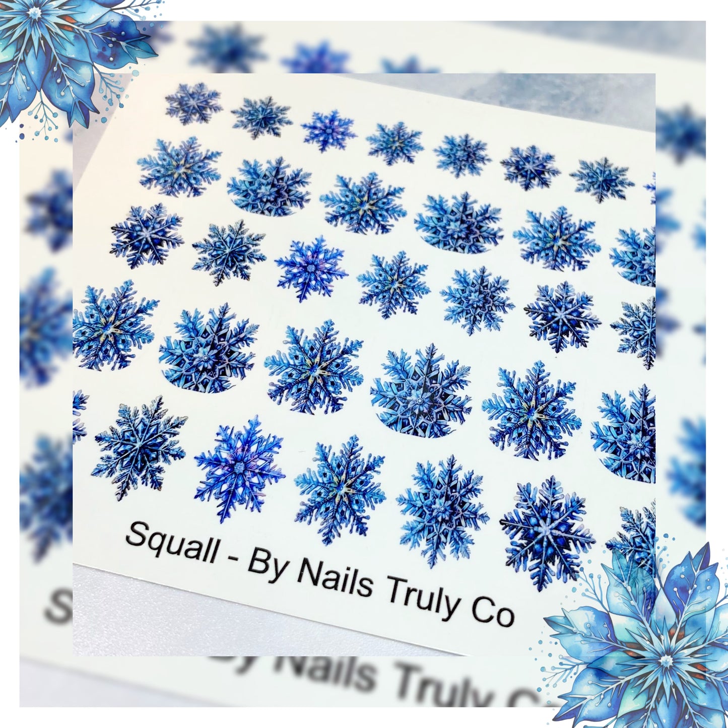 Squall Snowflake Decals For Nails