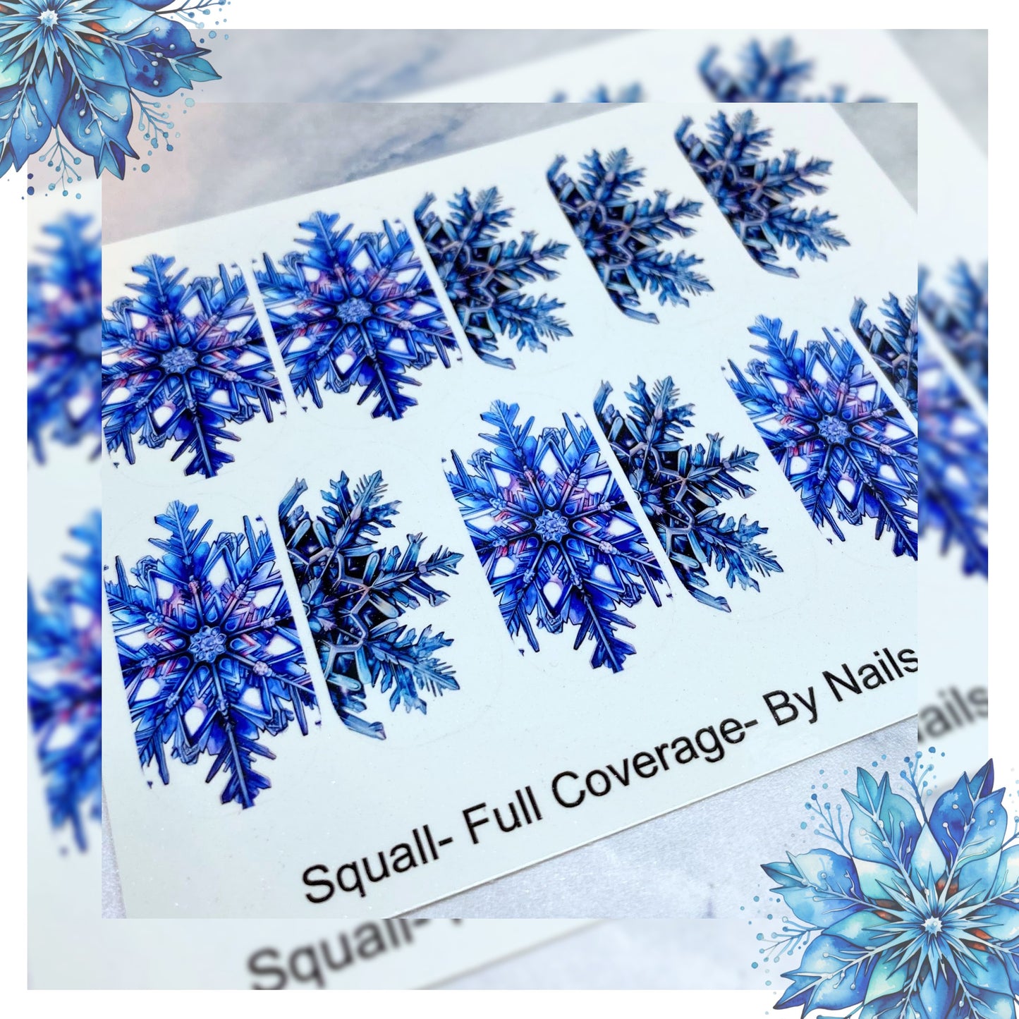Squall Snowflake Decals For Nails