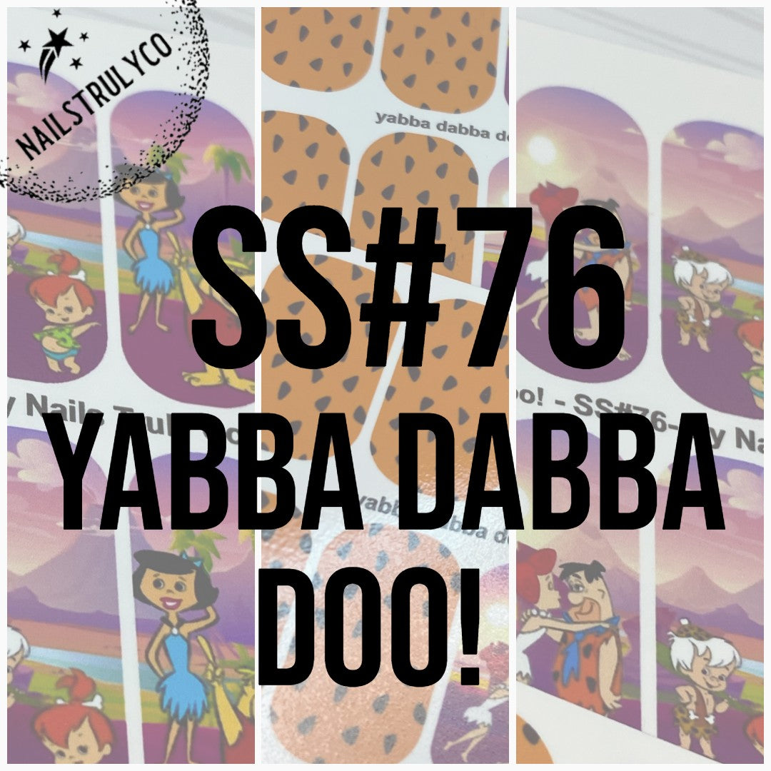 Waterslide Nail Wrap -Yabba dabba doo! - SS#76