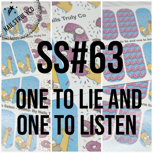 Waterslide Nail Wrap - one to lie and one to listen - SS#63