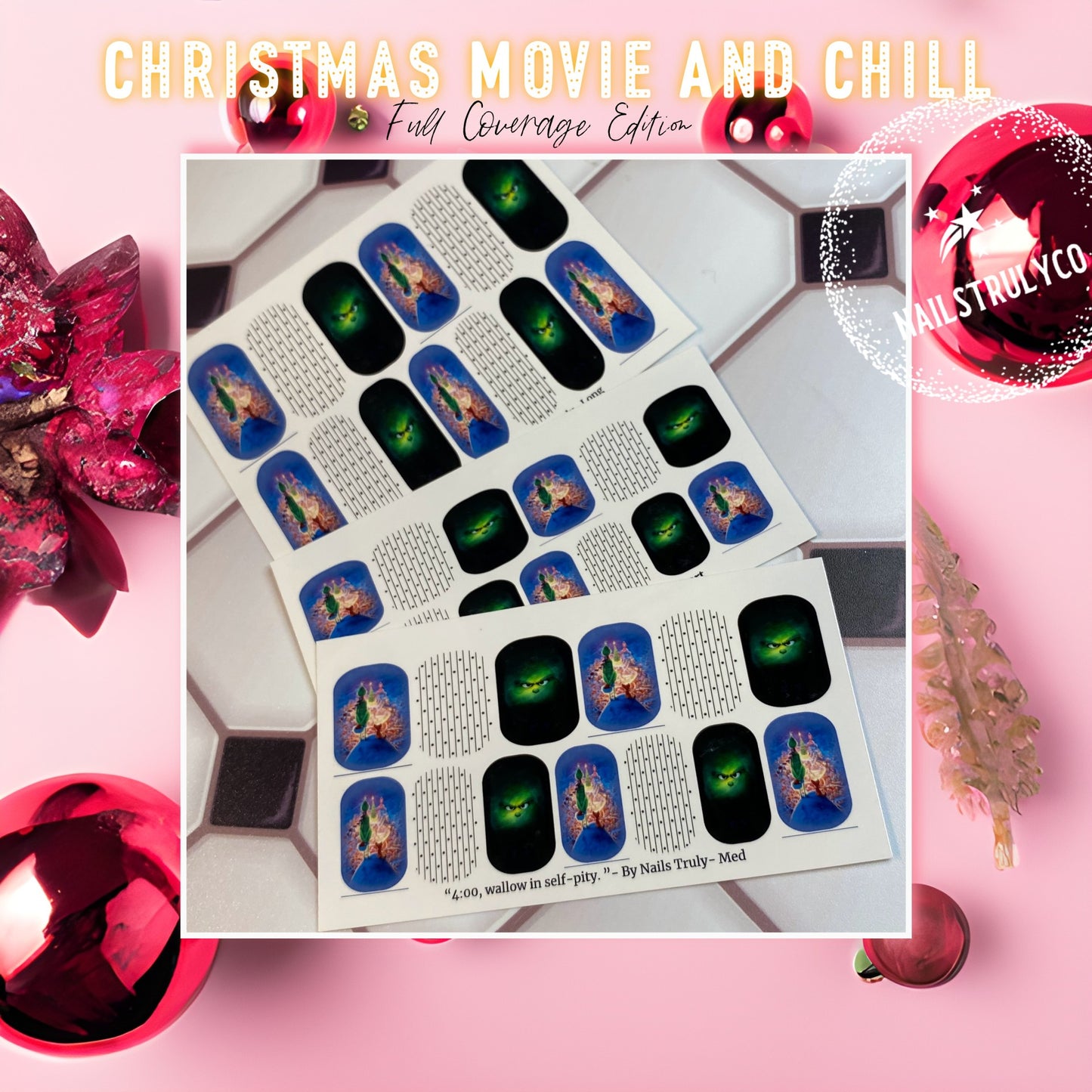 Decals For Nails- 4:00, wallow in self-pity. - The Grinch (2018)