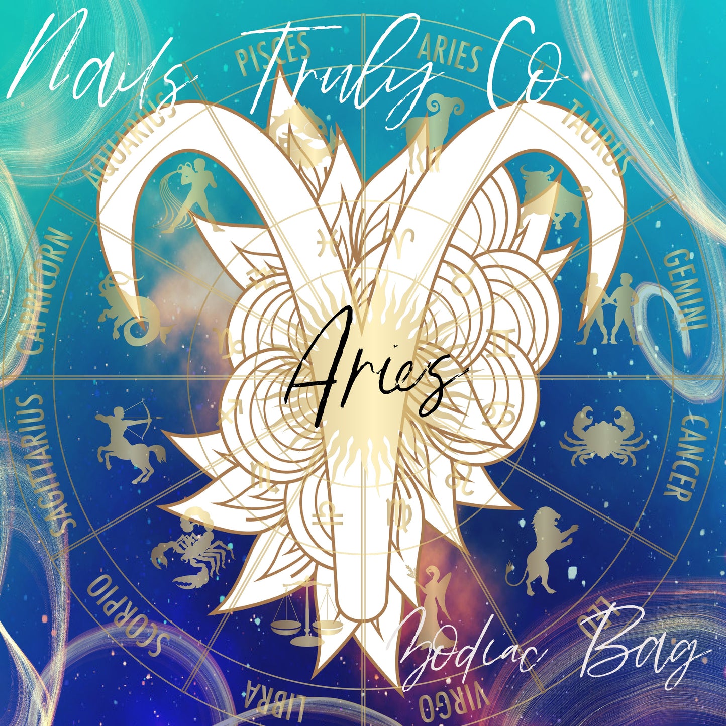 Zodiac Aries Nail Art- Single Sheet