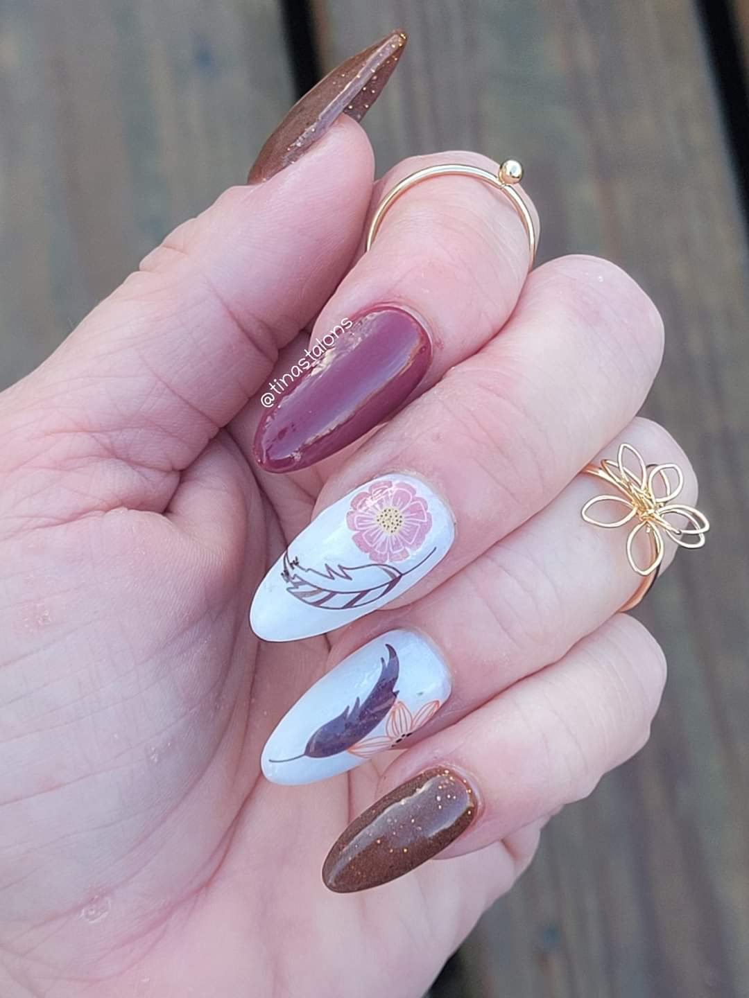 Fall Nails Art Decals - Fall Feathers
