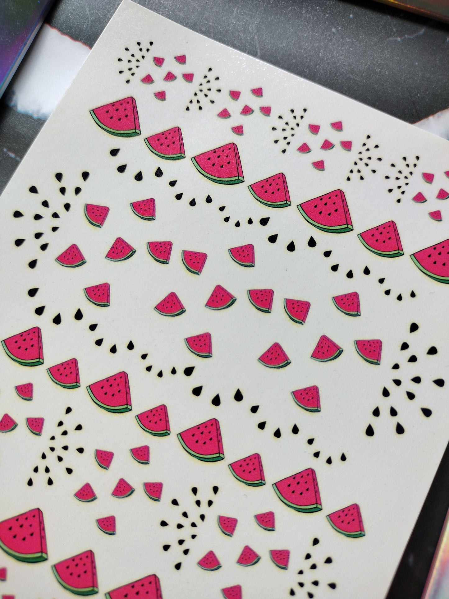 Watermelon, Summer Vibes, Seeds, Nail Decals