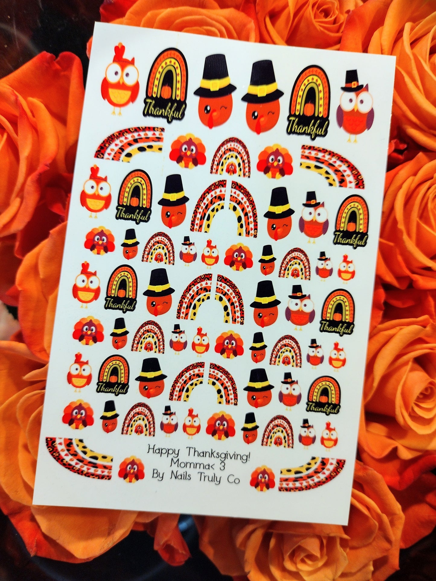 Thanksgiving Nails Art Decals- Happy Thanksgiving! Momma<3
