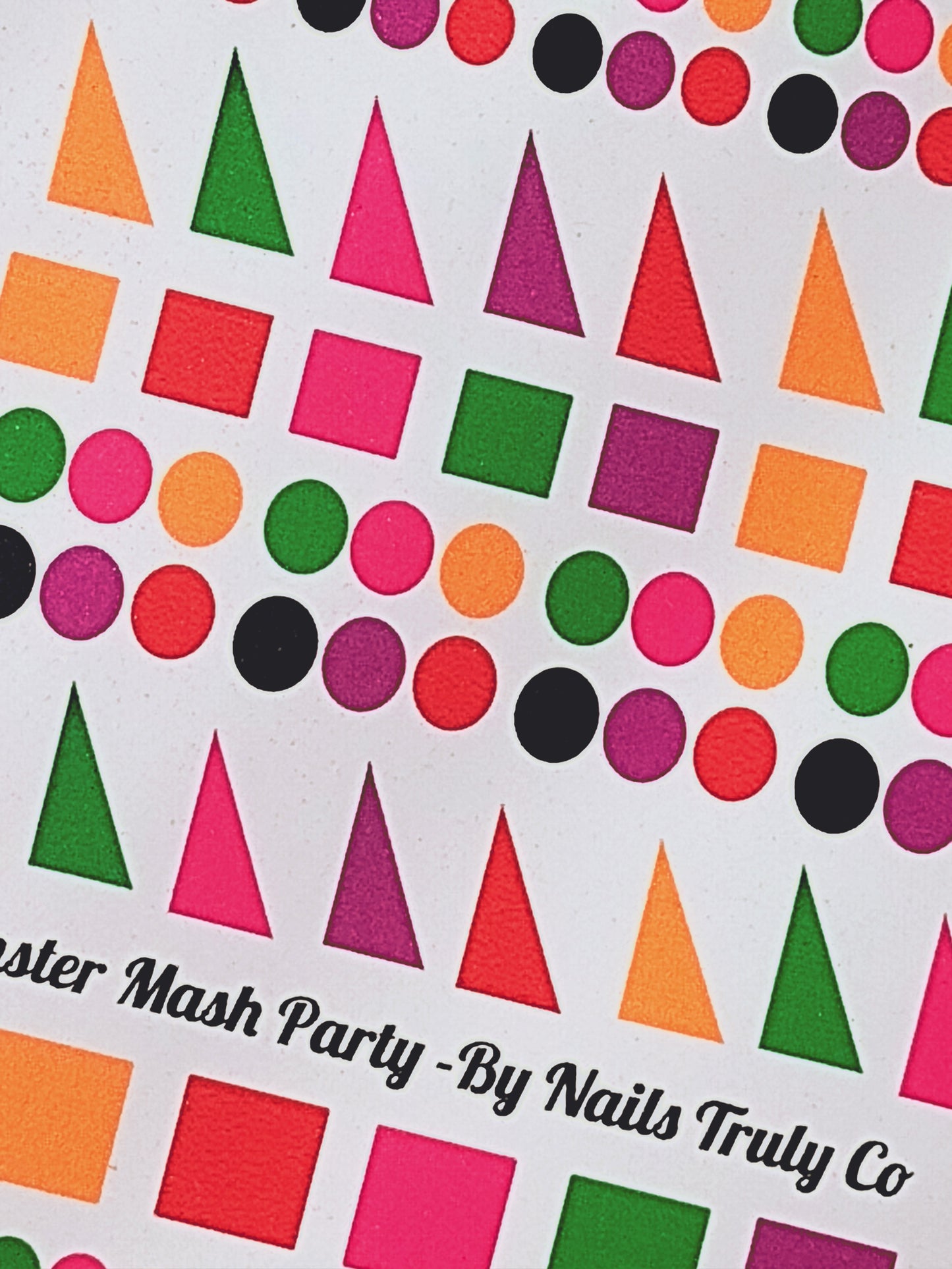 Neon Shapes Nail Art - Mallory's Monster Mash Party