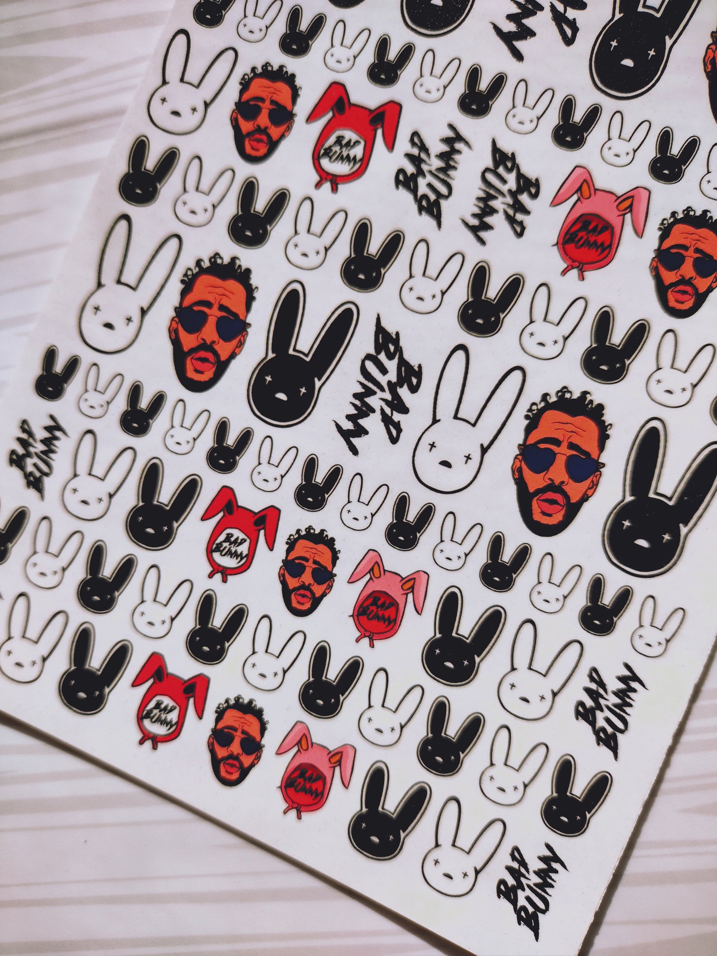 Bad, Bunny - Music Nail Art