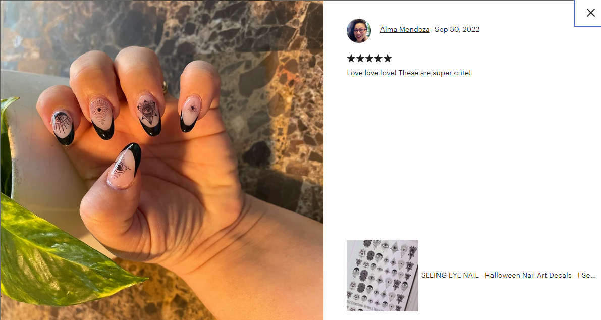Witchy Nail Art Decals - I See Everything