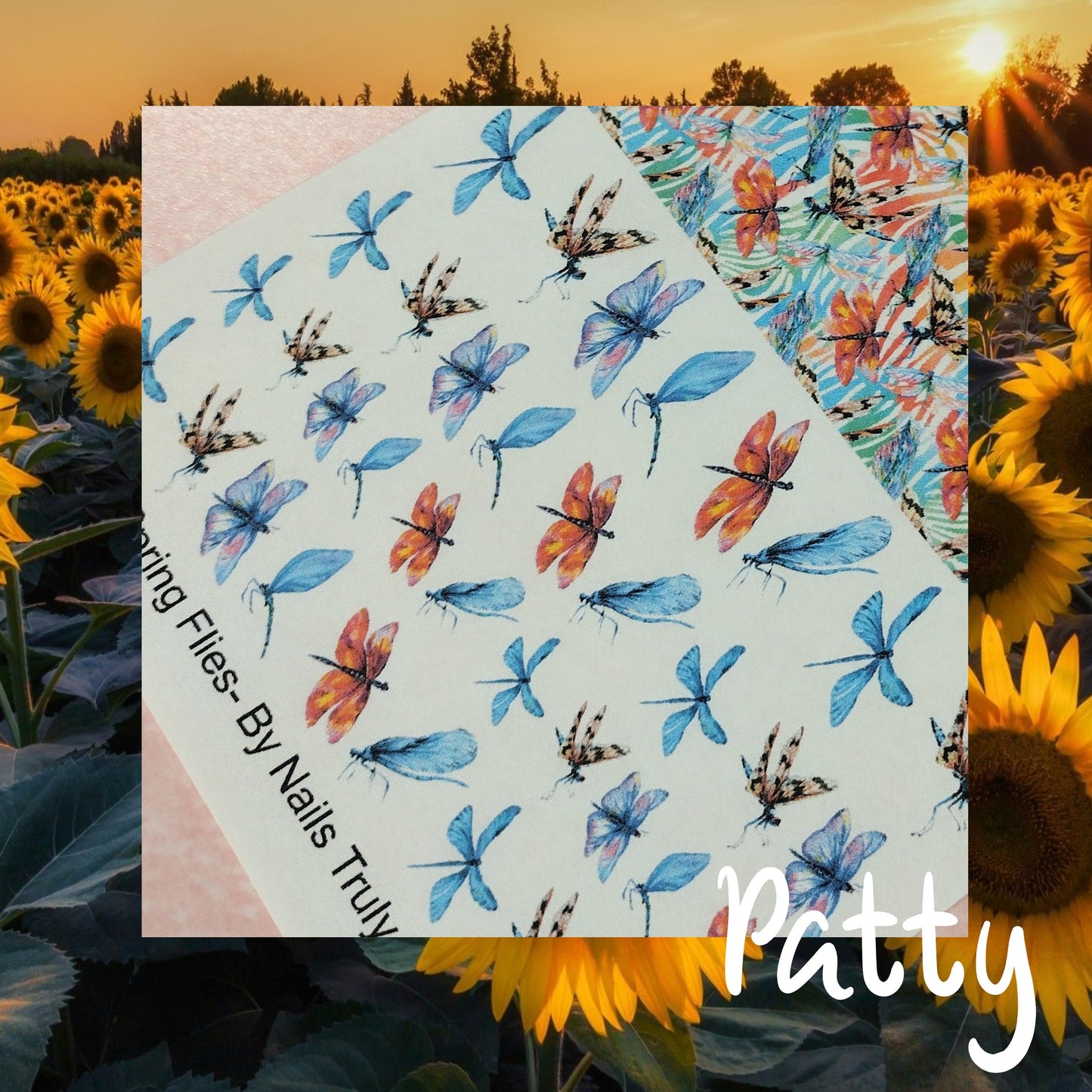 Dragonfly, Spring Nail Art- Spring Flies- Patty
