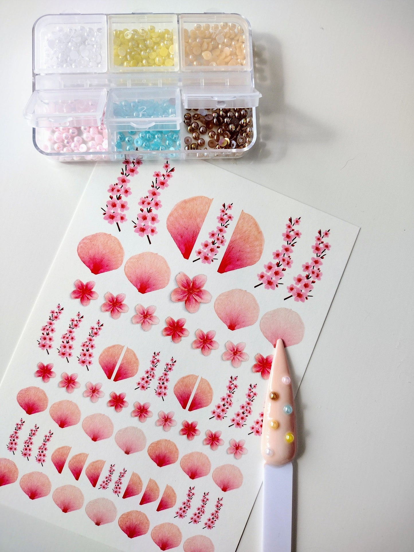 Cherry Blossom Petals DIY Nail Art