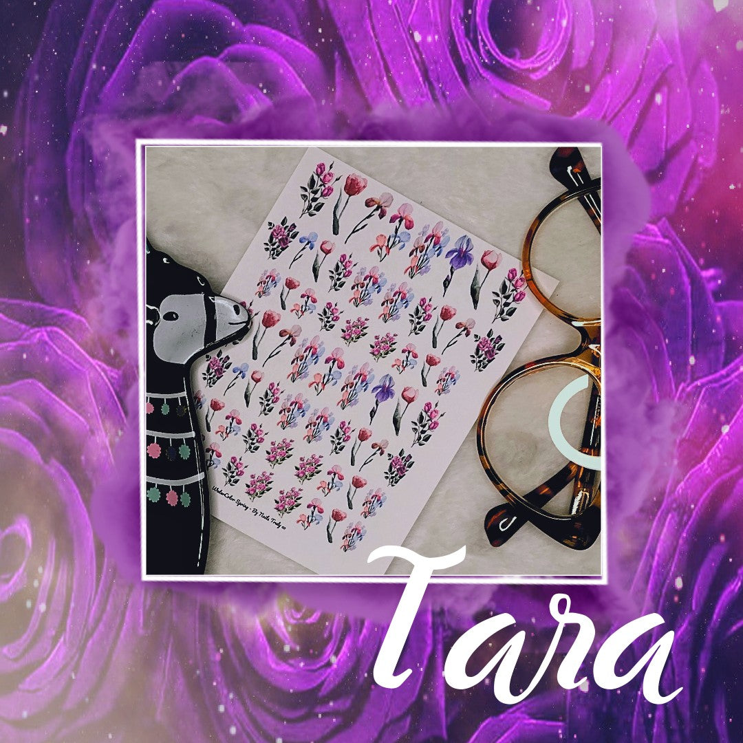 Water Color Spring  Nail Art - Tara